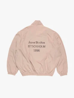 Washed Logo Jacket i Mushroom Beige