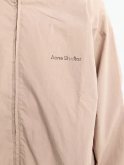 Washed Logo Jacket i Mushroom Beige