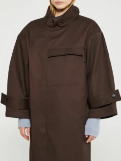 Water Resistant Frakke i Mørkebrun