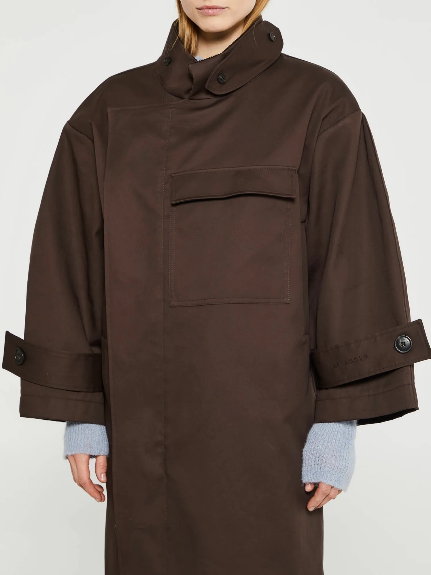Water Resistant Frakke i Mørkebrun