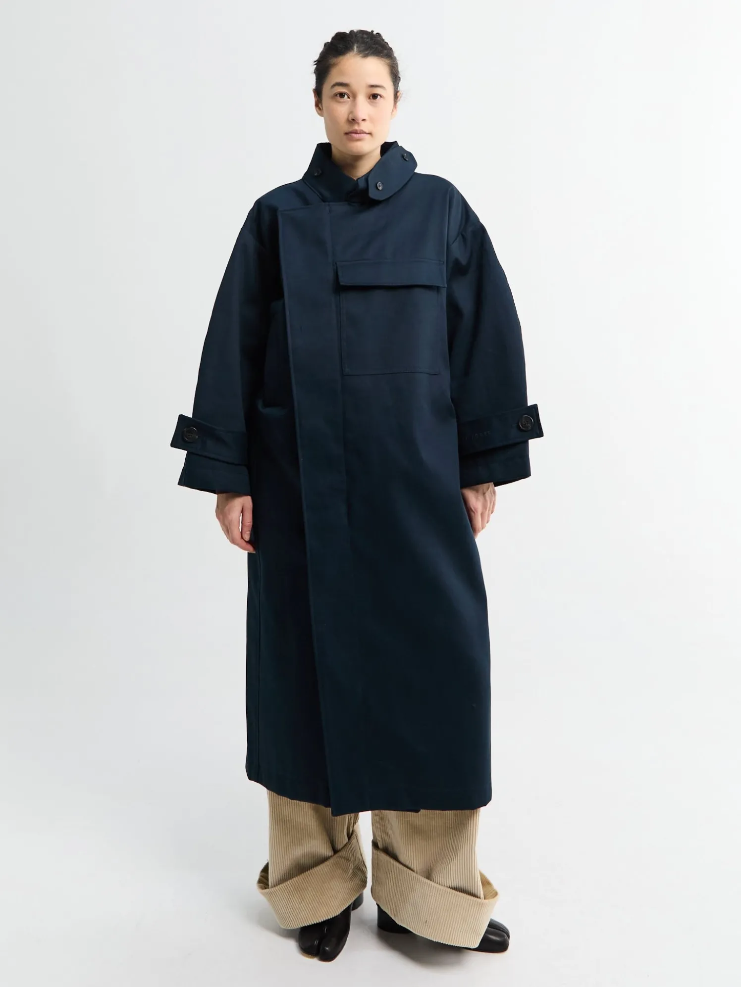 Water Resistant Frakke i Navy