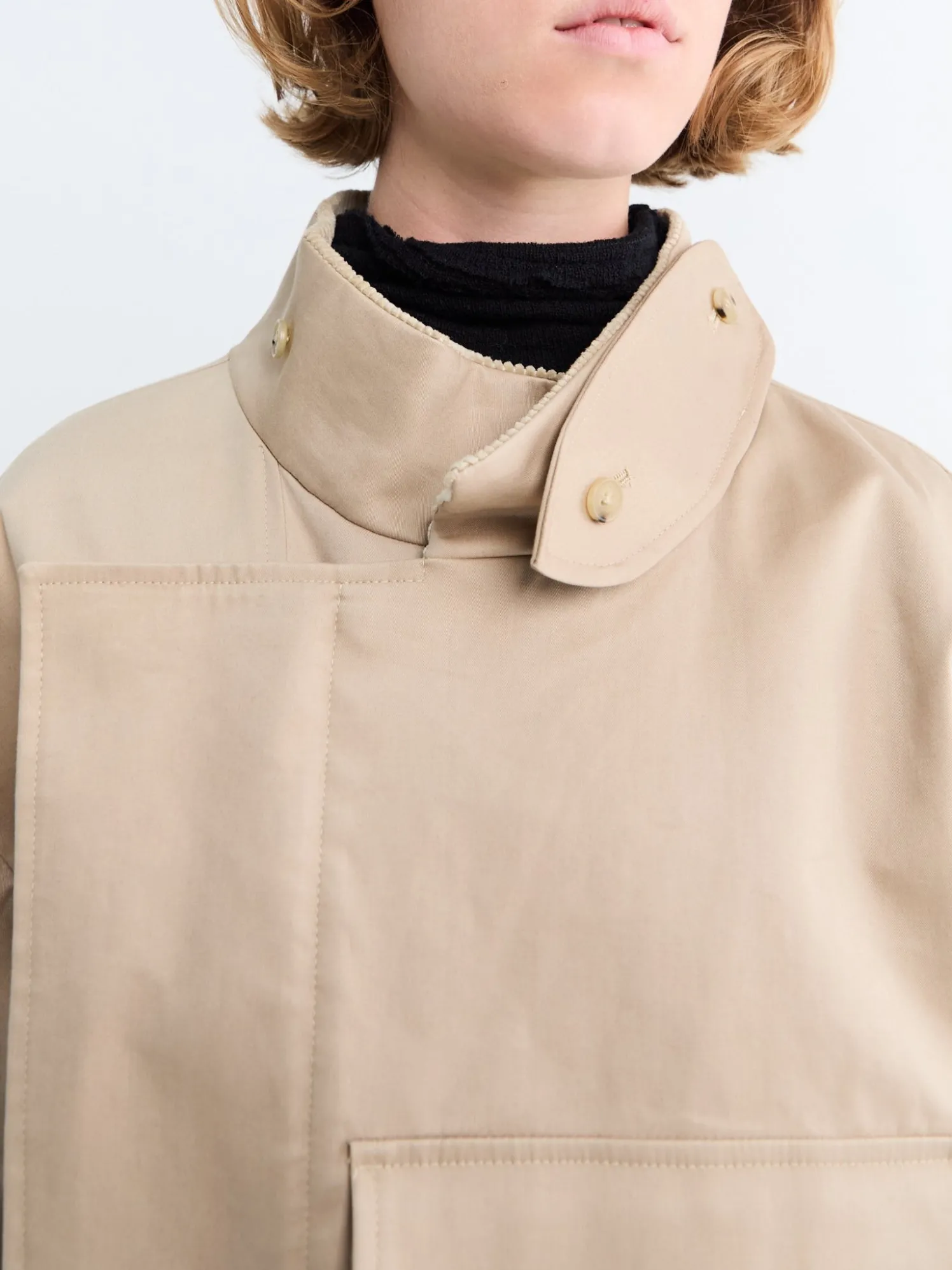 Water Resistant Jakke i Cool Beige