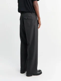 Wide Pleated Trousers i Antracite