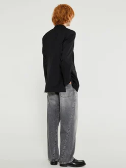 Wide Twist Bukser i Black Stone