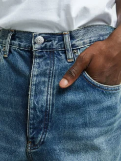 Wide Twist Jeans i Dark Blue Vintage