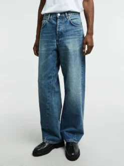 Wide Twist Jeans i Dark Blue Vintage