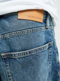 Wide Twist Jeans i Dark Blue Vintage