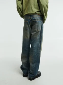 Wide Twist Jeans i Dirty Blue