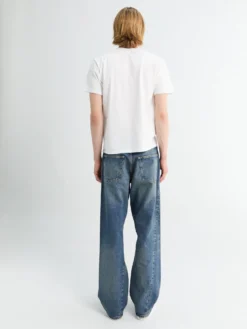 Wide Twist Jeans i Mørkeblå Vintage