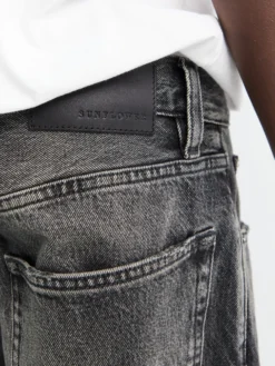 Wide Twist Jeans i Ny Sort Slid