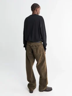 Wide Twist Jeans i Overdyed Black Khaki