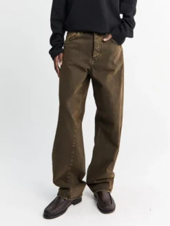 Wide Twist Jeans i Overdyed Black Khaki