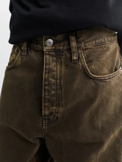 Wide Twist Jeans i Overdyed Black Khaki