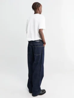 Wide Twist Jeans i Simple Rinse Blå