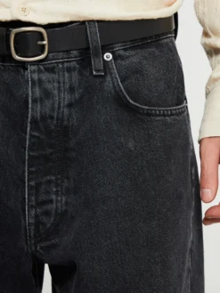 Wide Twist Jeans i Washed Black