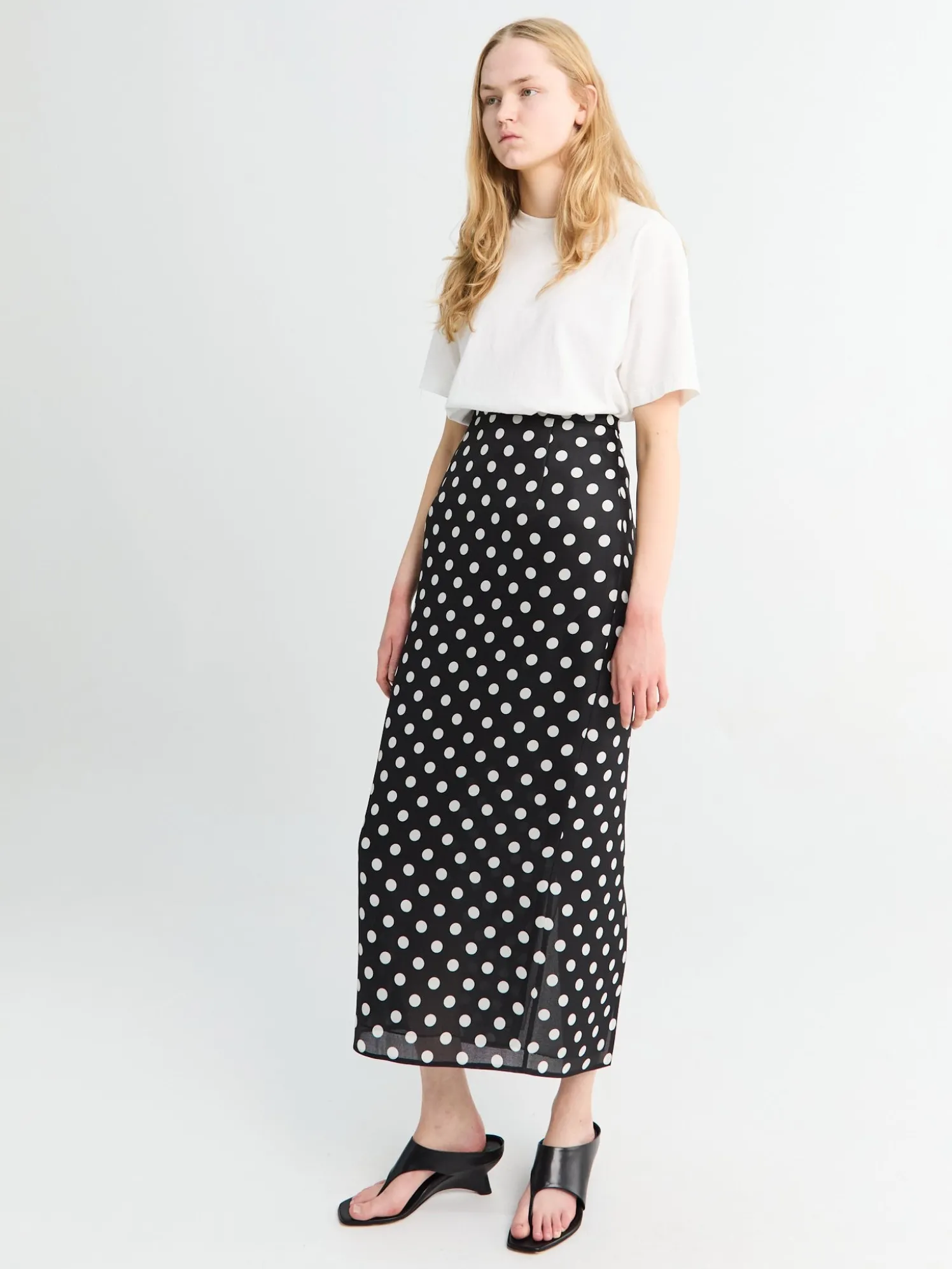 Winton Skirt i Medium Dot Sort