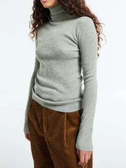 Women's Waffle Long Sleeve Hoodie i Concrete Heather