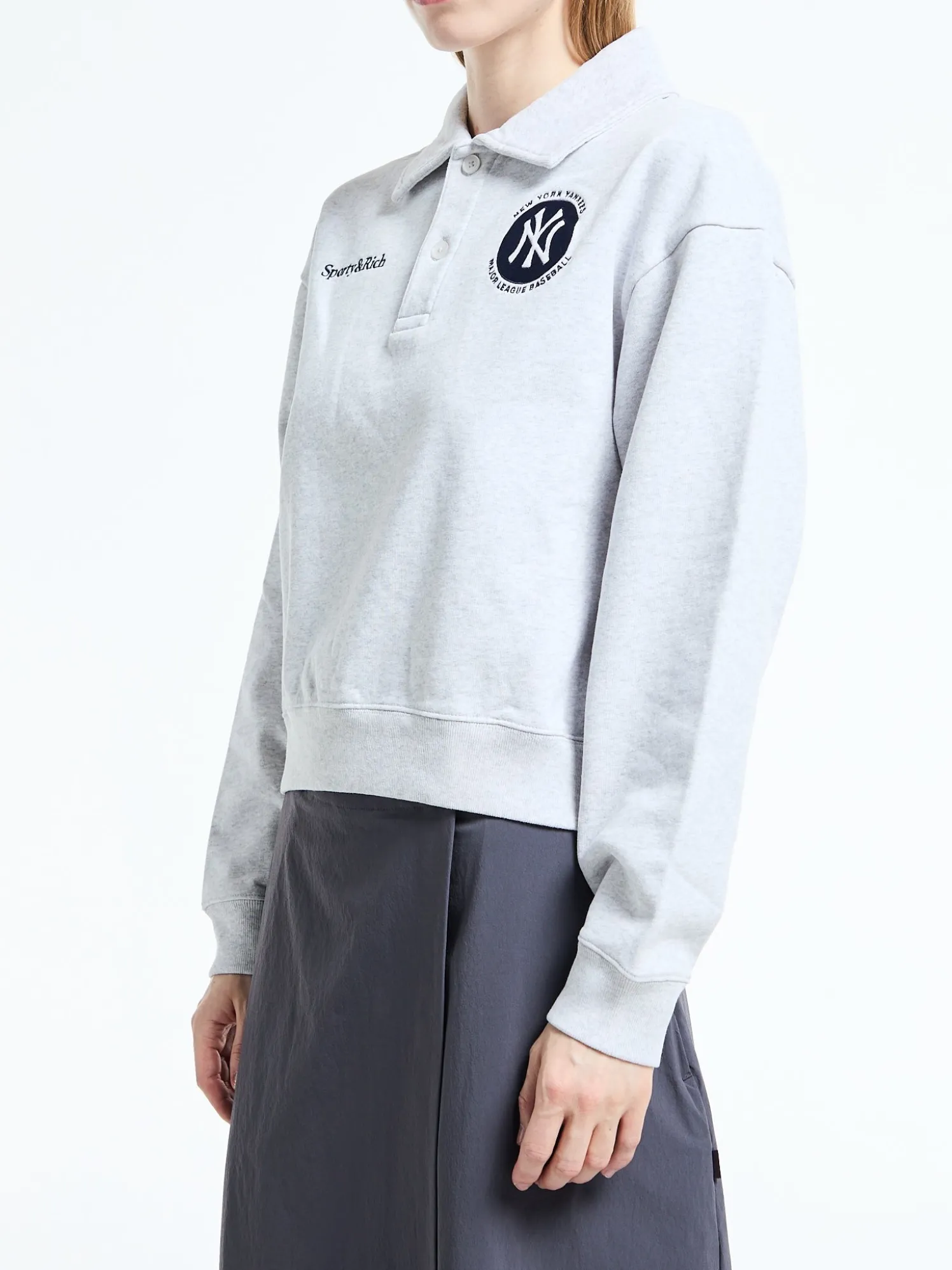 World Series Polo Sweatshirt i Heather Gray