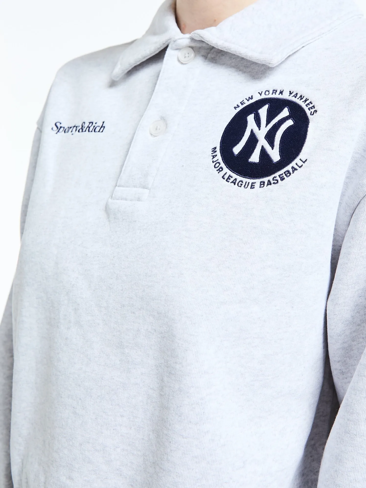 World Series Polo Sweatshirt i Heather Gray