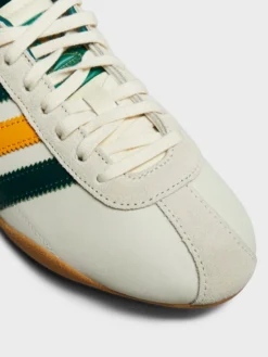 W' Tokyo Sneakers in Cream White, Collegiate Green and Gum