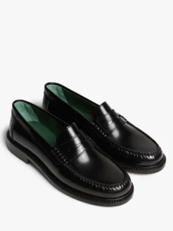 Yardee Moccasin Loafers i Sort Polido