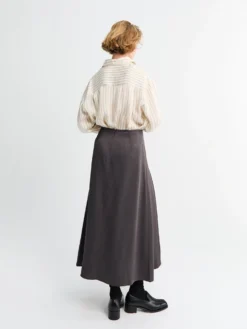 Youri Pleat Front Nederdel i Slate